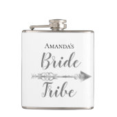 Chic Boho Bruidsstam Gepersonaliseerd Heupfles (Voorkant)