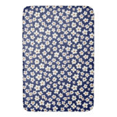 Chic Boho Daisies Dark Blue Pattern Shower Curtain Badmat (Voorkant Verticaal)