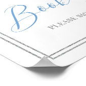 Chic Boho dusty blue floral Silvio Poster (Hoek)