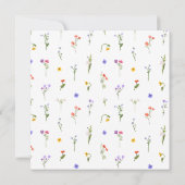Chic boho eenvoudige wilde bloemen bruiloft save the date (Achterkant)