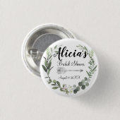 Chic Boho Foilage Vrijgezellenfeest Ronde Button 3,2 Cm (Voorkant /achterkant)