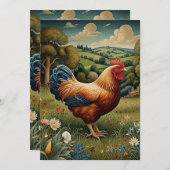  chic boho kippenweidelandschap kaart (Voorkant / Achterkant)