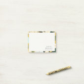 Chic Boho Kleurrijke Gele Oker Geschilderde Bloeme Post-it® Notes (Op bureau)