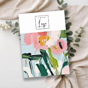 Chic Boho Kleurrijke Geschilderde Bloemen Ketting Visitekaartje