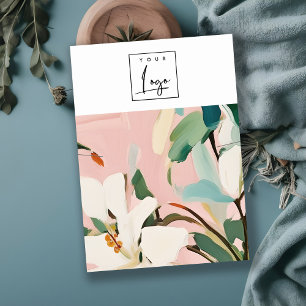 Chic Boho Kleurrijke Geschilderde Bloemen Ketting Visitekaartje