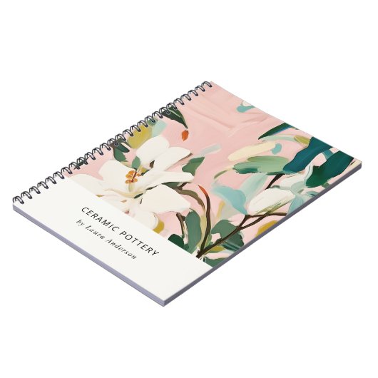 Chic Boho Kleurrijke Roze Blauwgroen Groen Geschil Notitieboek (Linkerzijde)