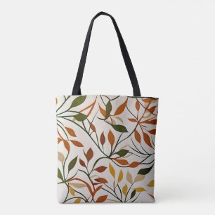 Chic boho line art herfst laat vector abstract draagtas