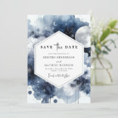 Chic Boho Moonlit bruiloft Save The Date (Staand voorkant)