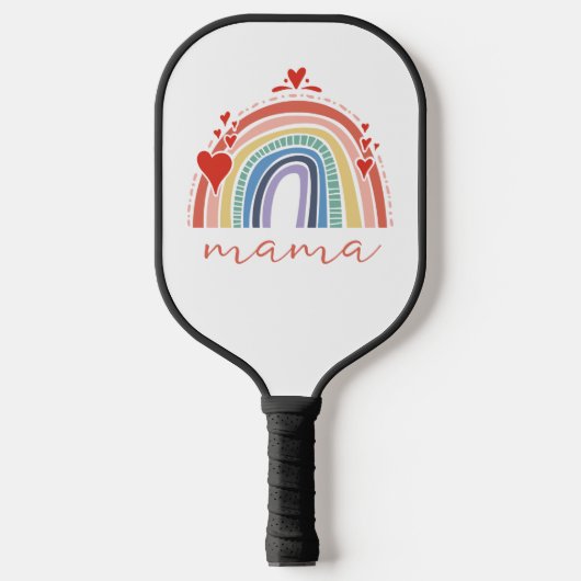 Chic Boho Rainbow Mam Kerstfeestdag Pickleball Paddle (Voorkant)