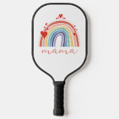 Chic Boho Rainbow Mam Kerstfeestdag Pickleball Paddle (Achterkant)