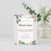 Chic Boho Rehearsal Dinner Kaart (Staand voorkant)