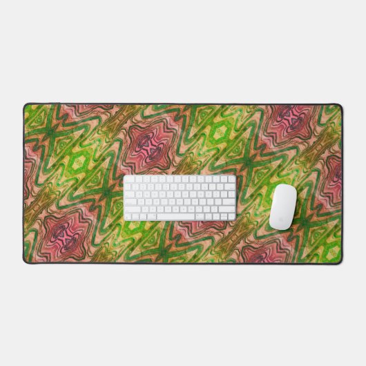 Chic Boho rose et vert clair Abstrait (Clavier et souris)