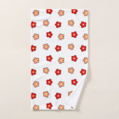 Chic Boho Rose Rouge (Serviette à main)