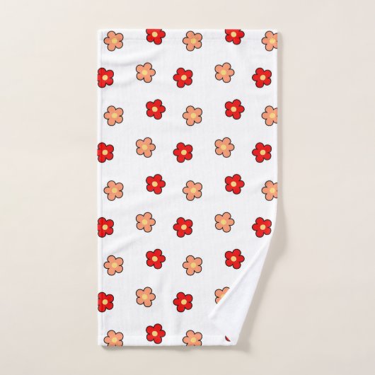 Chic Boho Rose Rouge (Serviette à main)