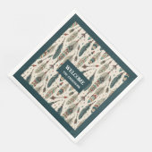 Chic Boho Servetten Veren & Pijlen Aangepaste naam (Hoek)