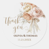 Chic Boho style Mariage Merci Favor Sticker (Devant)