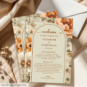 Chic Boho Terracotta Beige Sage Floral Program Programma