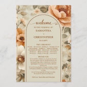 Chic Boho Terracotta Beige Sage Floral Program Programma (Voorkant)