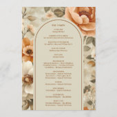 Chic Boho Terracotta Beige Salie Bloem Programma (Achterkant)