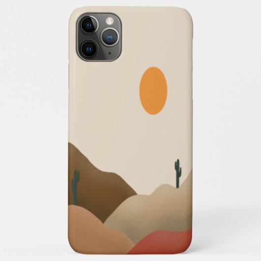 Chic Boho Terracotta Desert Cactus Case-Mate iPhone Case (Achterkant)