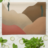 Chic Boho Terracotta Desert Cactus Theedoek (Gevouwen)