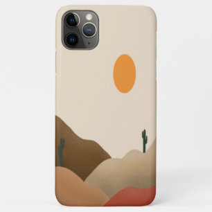 Chic Boho Terracotta Woestijn Cactus iPhone 11 Pro Max Hoesje