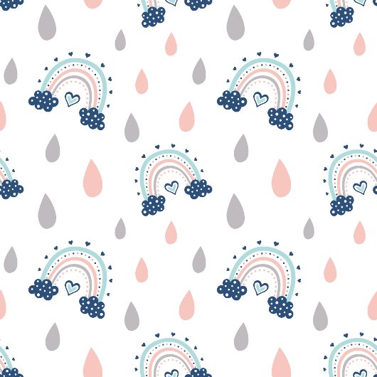 Chic Boho Towels Navy Pink Rainbow Gift Idea