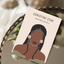 Chic Boho Vrouw Silhouette Earring Display Kaart