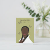 Chic Boho Vrouw Silhouette Earring Display Kaart Visitekaartje (Staand voorkant)