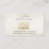 Chic  boho waterverf bloemenboeket visitekaartje (Achterkant)