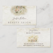 Chic  boho waterverf bloemenboeket visitekaartje (Voorkant / Achterkant)