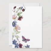 Chic Boho Wildflower Wedding Kaart (Achterkant)