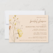 Chic Boho Wildflowers Bruids Douche Uitnodiging (Voorkant)