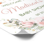 Chic Bois Animaux Végétation Affiche de bienvenue (Coin)