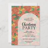 Chic Bold Poinsettias Fête de Noël Invitations (Devant)