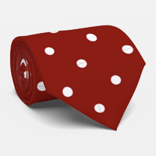Chic Bold Red Polka Dot Stropdas