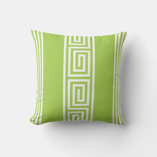 Chic bold yellowgreen motief kussen (Voorkant)