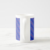 Chic Bone China Mug : Plum, Blue et Navy Chevrons (Dos)