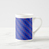 Chic Bone China Mug : Plum, Blue et Navy Chevrons (Droite)