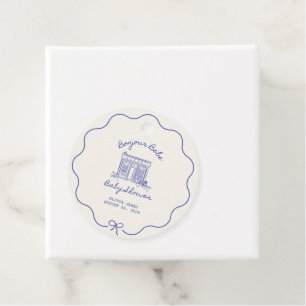Chic Bonjour bebe baby shower Bedankjes Labels