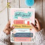 Chic Books & Brunch Floral Baby shower Invitation<br><div class="desc">Annoncez votre événement baby shower avec ce baby shower à thème "Books & Brunch", vintage et chic. Nous avons magnifiquement illustré vintage empilement de livres avec des accents faux or fleuris ajouté à la reliure du livre pour ajouter un look chic, moderne et vintage. Le design comprend des fleurs d'aquarelle...</div>