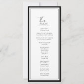 Chic Botanical Crest Wedding Program Kaart (Achterkant)