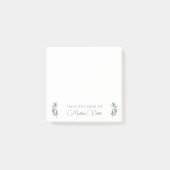 Chic Botanical Eucalyptus Leaf Green Monogram Post-it® Notes (Voorkant)
