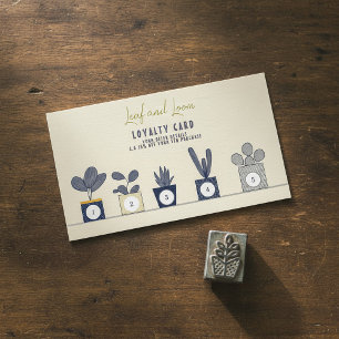 Chic Botanical huis plant winkel Loyalty Stamp Kaa