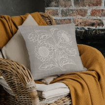 Chic Botanical Ivory Sunflower Art: Beige Brown