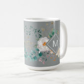 Chic Botanical Monogrammed Coffee Mok (Voorkant rechts)