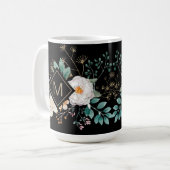 Chic Botanical Monogrammed Coffee Mok (Voorkant links)