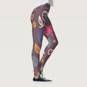 Chic Botanical Pattern Modern Leggings (Rechts)