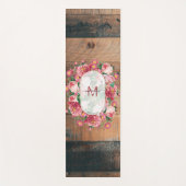 Chic Botanical Wreatinmonogram Hout Yogamat (Voorkant)