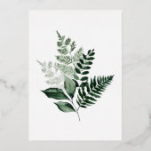 Chic Botanique Cadre Mariage VRAI Foil Invitation (Verso)